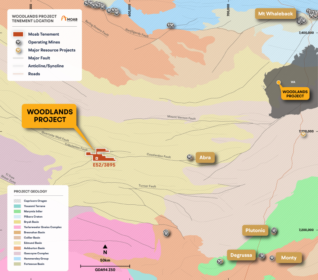 Woodlands location map